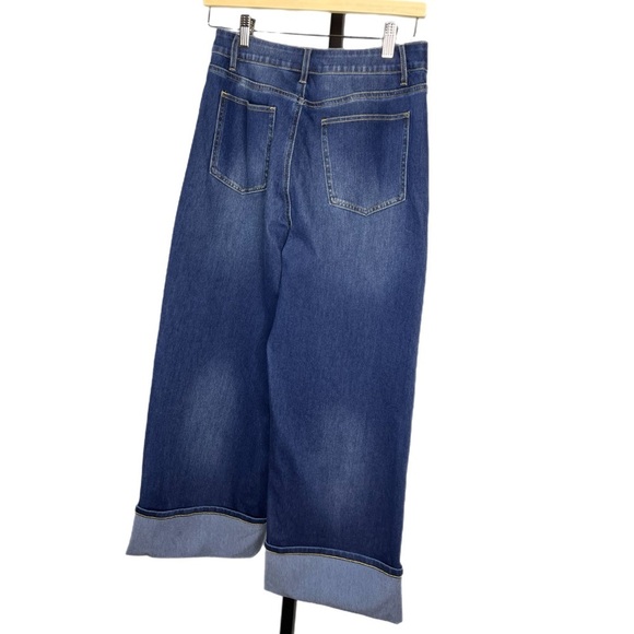 Halara Flex High-Waisted Rolled Hem Jeans, Size Small - Picture 5 of 11